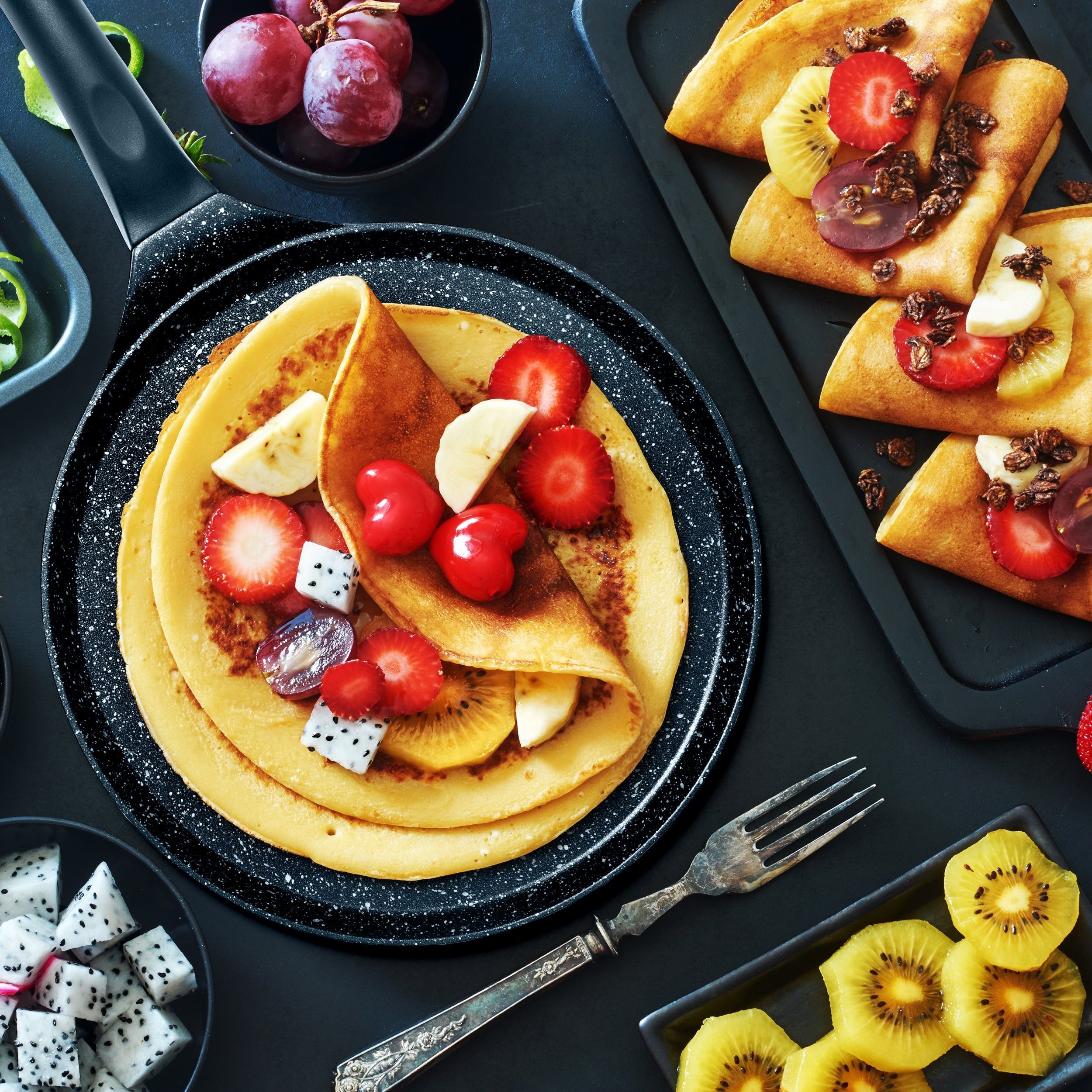 GUSTO CASA - Padella Crepes con fondo a induzione Linea ChefStone diametro 26 cm